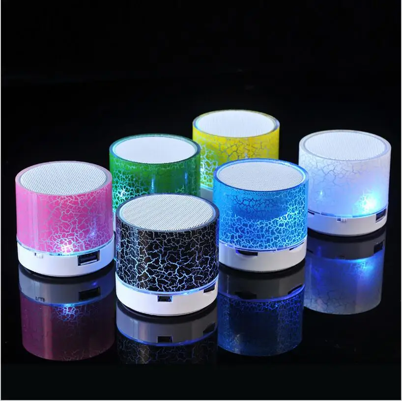 

Mini Speaker Colorful LED Wireless Portable Mini Speaker for TF card FM Radio wireless mini speaker, White/blue/pink/purple