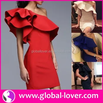 ladies red party dress