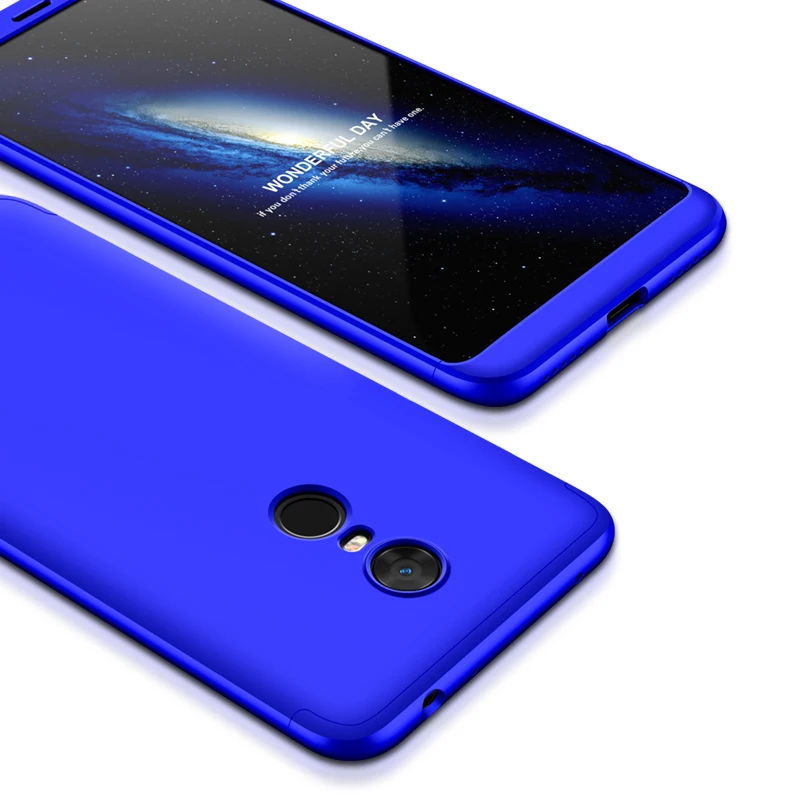 2018 hot sell 360 cover Removable 3in1 Hard PC Shield Back Cover Case for Xiaomi Redmi 5 Plus phone cases