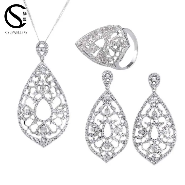 

Necklace earrings 2pcs/set jewelry set 925 sterling silver jewelry