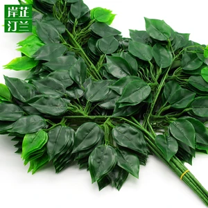 Image of Factory direct sale plastic simulation banyan tree artificial leaves