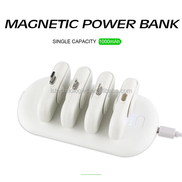 2019 mini small portable Portable Mini Finger Power Bank magnet powerbank magnetic - ANKUX.COM