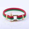 Italian Flag Color Nautical Rope Shackle Bracelet, New Design Shackle Bracelet