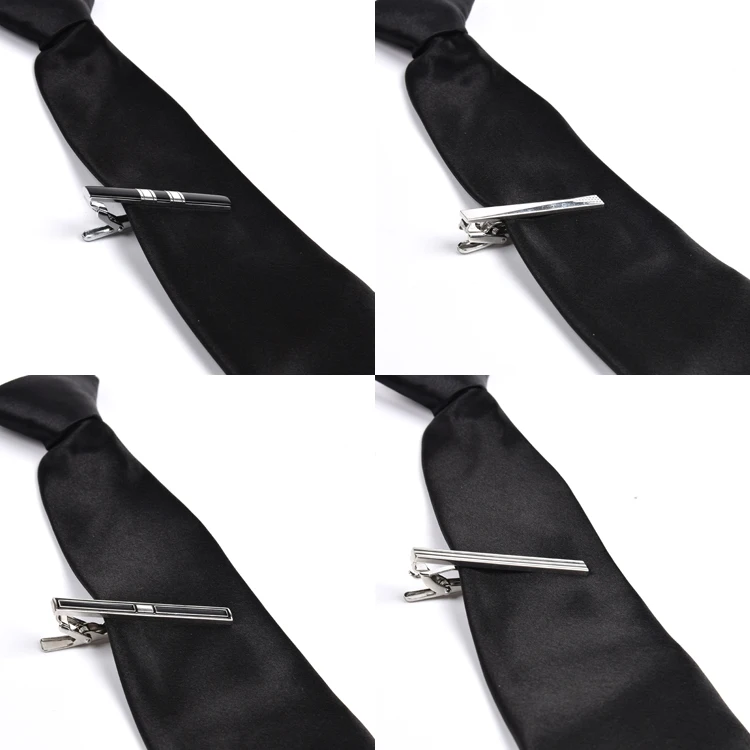 Custom Personalized Crafts Tie Bar For Men Silver Blank Metal Necktie