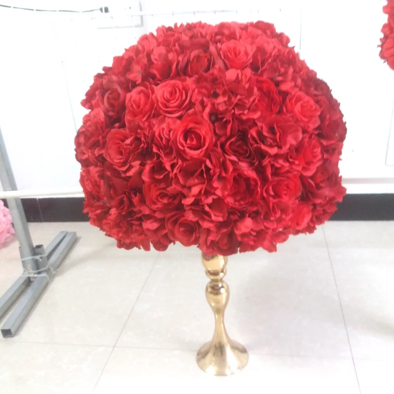 

SPR  red wedding decoration arrangements table centerpiece flower ball party & home backdrop artificial floral