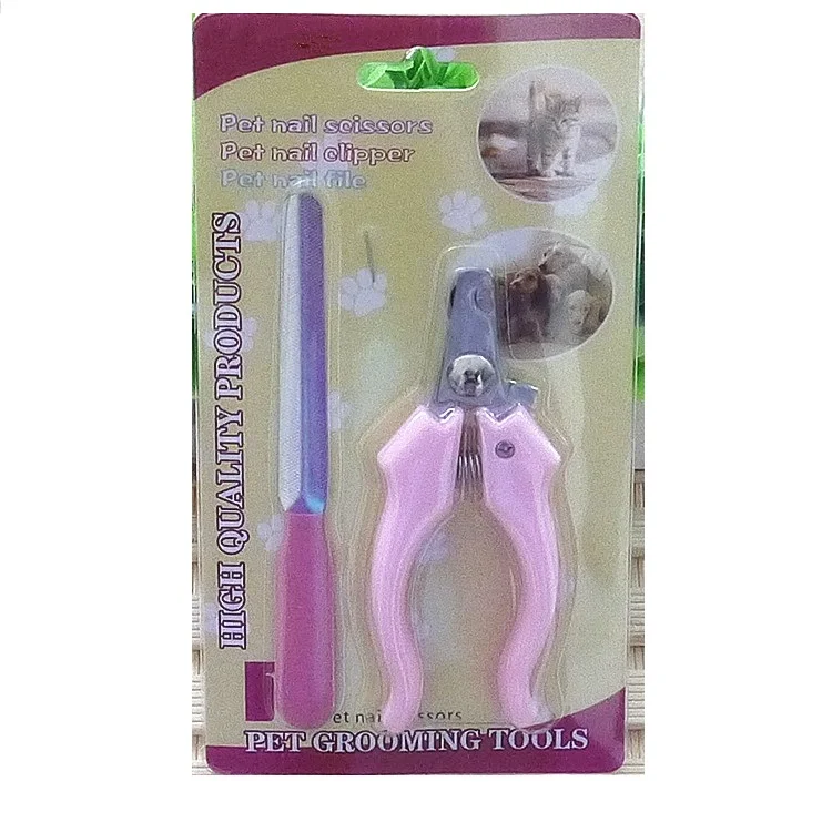 

Blister card Packed Dog Cat Animal Pet Toe Claw Care Grooming Nail Scissors Clippers With Nail File