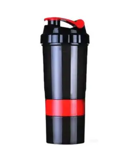 Image of 500ml BPA Free Plastic Three-Layer Gym Fitness Portable Protein Powder Shaker Bottle Cup