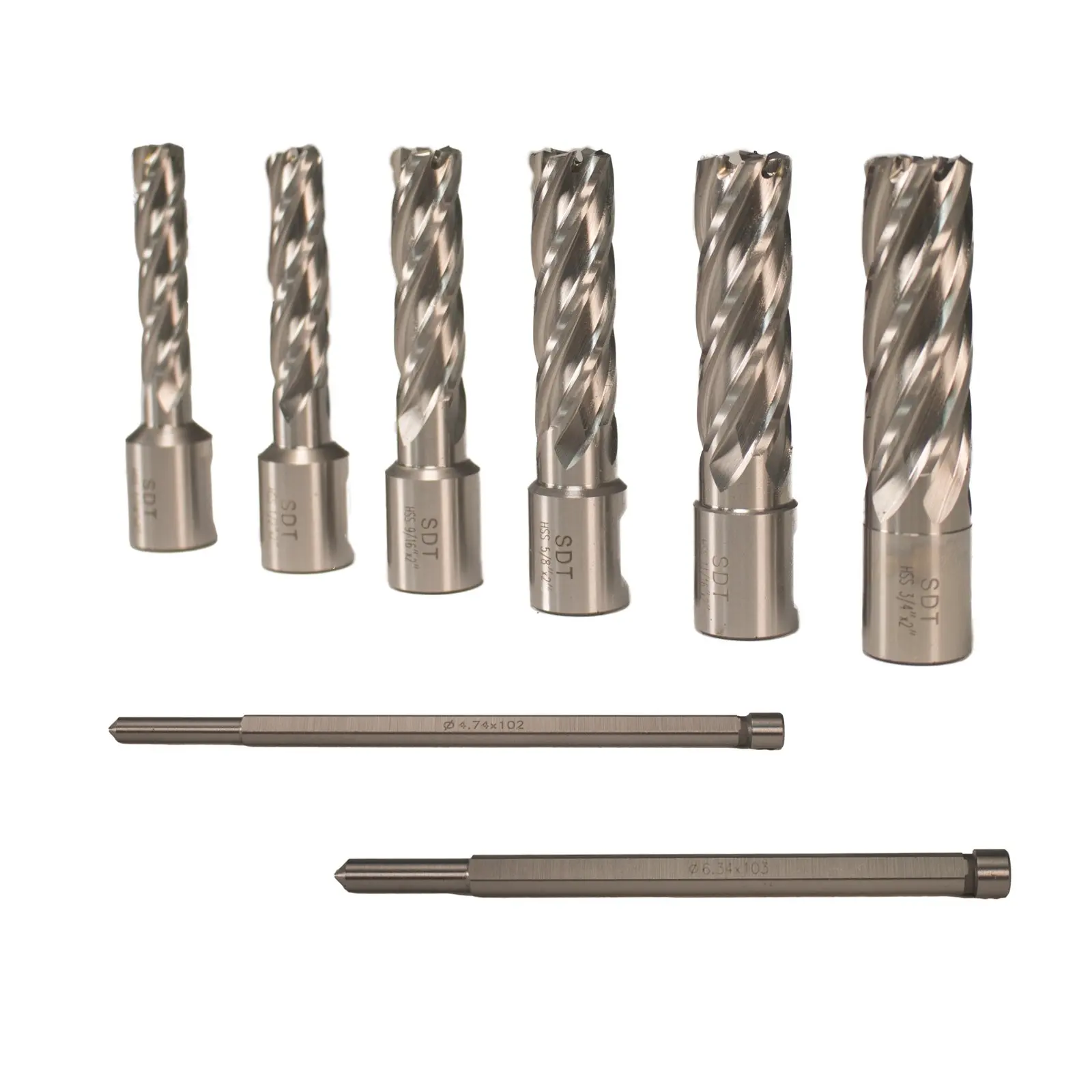 Steel Dragon Tools® 1-3//8/" x 2/" HSS Annular Cutter with 3//4/" Weldon Shank