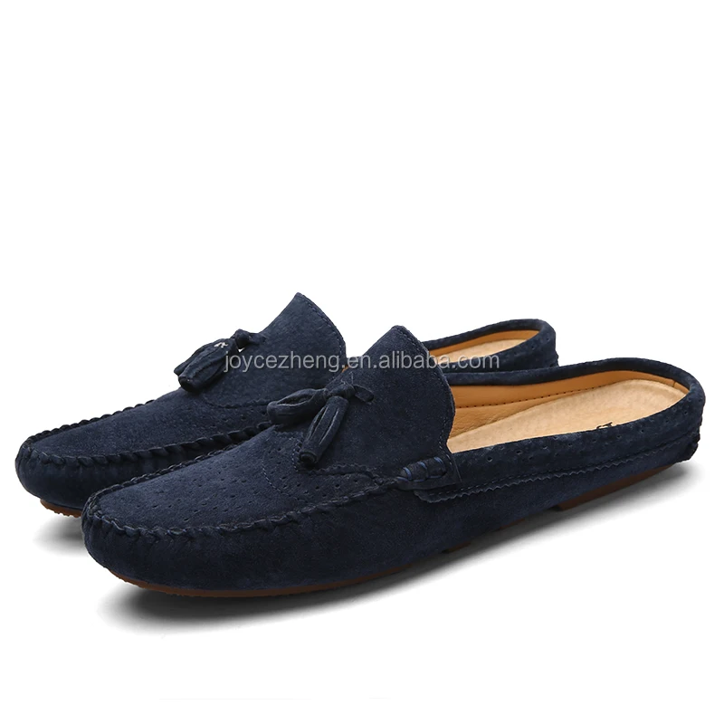 Spring And Summer Casual Single Leather Shoes Men,Half Shoe Half Sandal