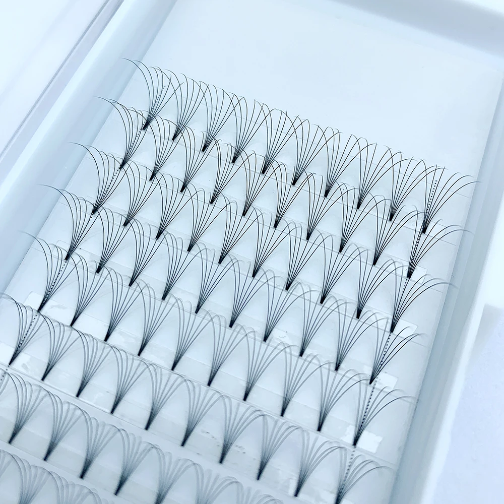 

Pre made fanned volume eyelash extension ellipse eyelash extension 3d 4d 5d 6d
