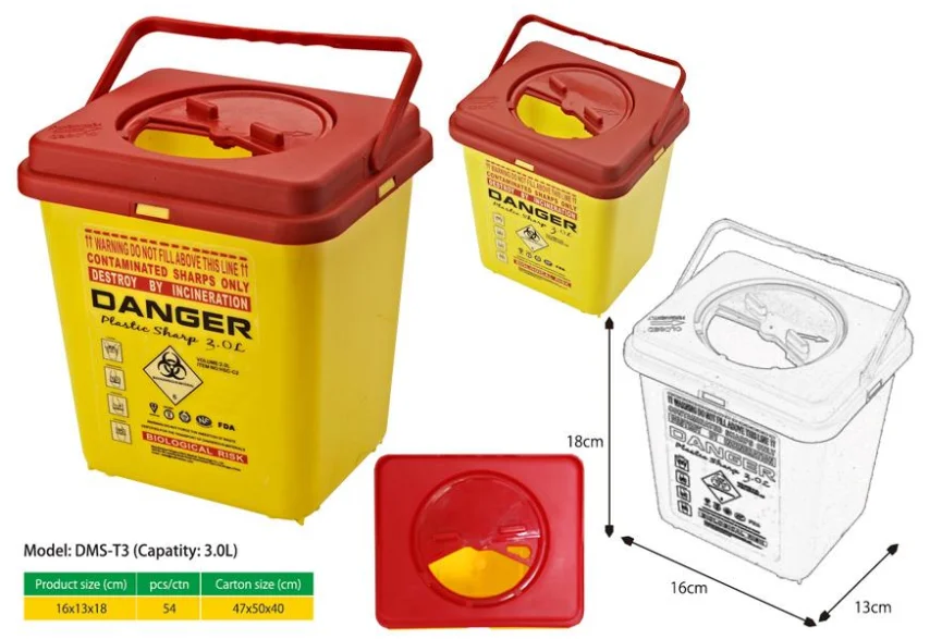 Small Pocket Sharps Container For Medical Waste Collection Disposable