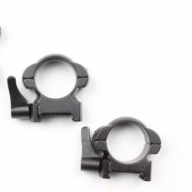 

steel Weaver rings 1 Inch Medium Profile Matte Lever Lock Quick Detach Top Mount, Black