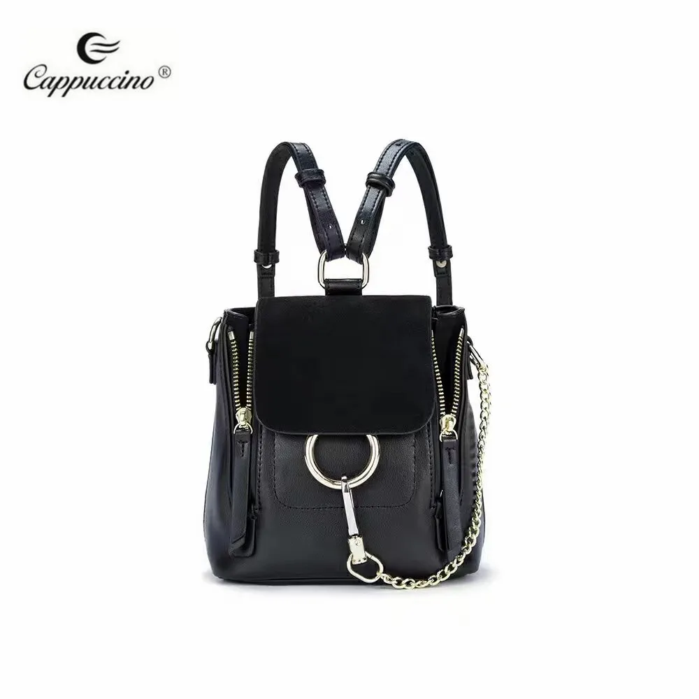 

2017 Hot Selling Textural Quality Velvet Girls Mini Backpack, Black ,brown