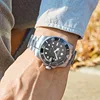 Men Stainless Steel 316l Automatic Mechanical Watches Blue 40MM Case Auto Date Diving Waterproof 30M Luminous Watch