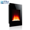 Wall mounted high efficiency electric burning fireplace