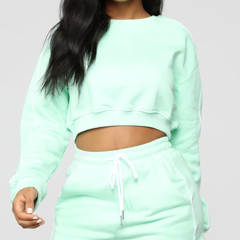 cotton long sleeve crop top