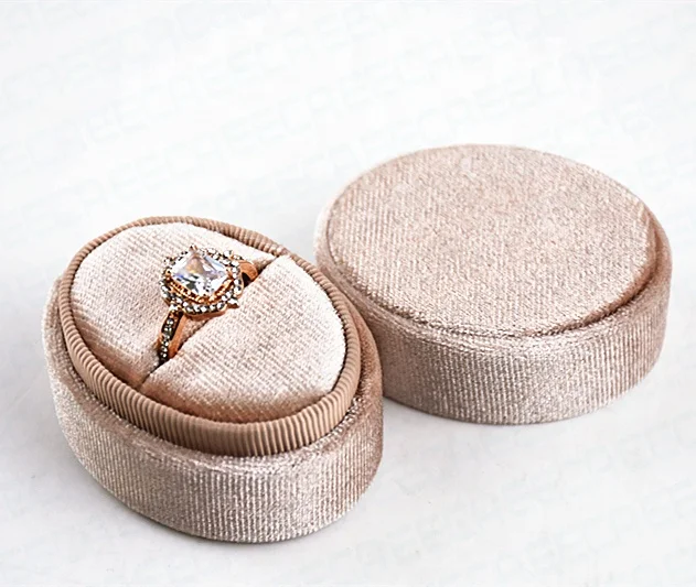 Custom Oval Velvet Ring Box Jewellery,Suede Ring Boxes,Velvet Ring Box