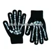 Factory Custom brand bone fluorescent light party for fun noctilucence durable gloves winter warm non-slip gloves