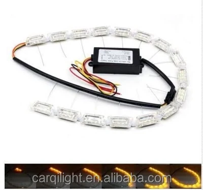 Guangzhou Wholesale led drl daytime running light strip car headlight tuning light with led sequential light