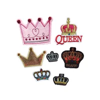 

Fashion Embroidered Mixture Iron for Patches Cute Crown Badges Flower Stickers DIY Girl Cartoon For Jeans Bag Hat Accessories