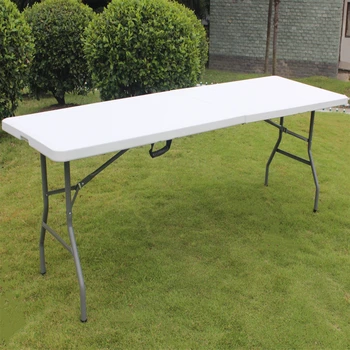 plastic 6ft round table fold outdoor folding foldable larger