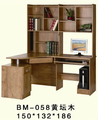 Wooden Computer Table With Bookshelf For Bedroom Office Buy