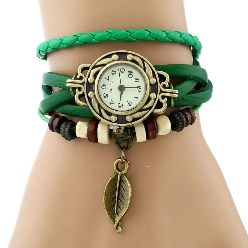 

Classic Genuine Leather Bracelet Watch Women Vintage Watch Korean Fashion wristwatch Girls Gift