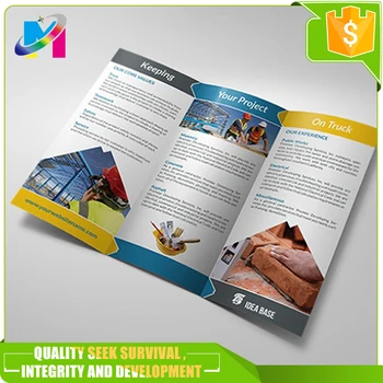 glossy tri folding brochure magazine flyer book printing services