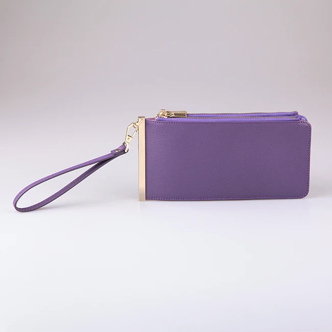 wholesale trendy lady leather functional clutch wallet 2016