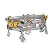 Popular simple design triple stack up leather endless chang charms bracelet