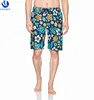 Basic Style Custom Flower Printing 100% Polyester Surf Swimming Quick Dry Beach Trunks Mens Boardshorts