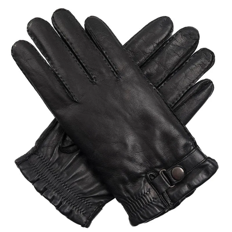 Gl Mens Genuine Sheepskin Hand Job Winter Driving Leather Gloves For