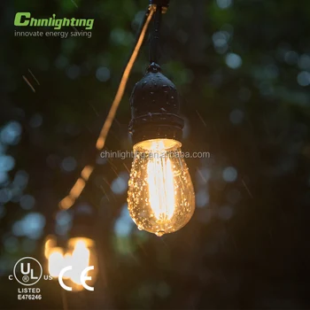 Vintage 48 Ft Outdoor Commercial Led String Lights With 15 Suspended Vintage 48 Ft Outdoor Commercial Led String Lights With 15 Suspended Sockets And Clear