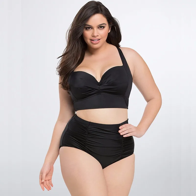 

OEM designed plus size ladies 2pcs bikini tops beachwear, Picture