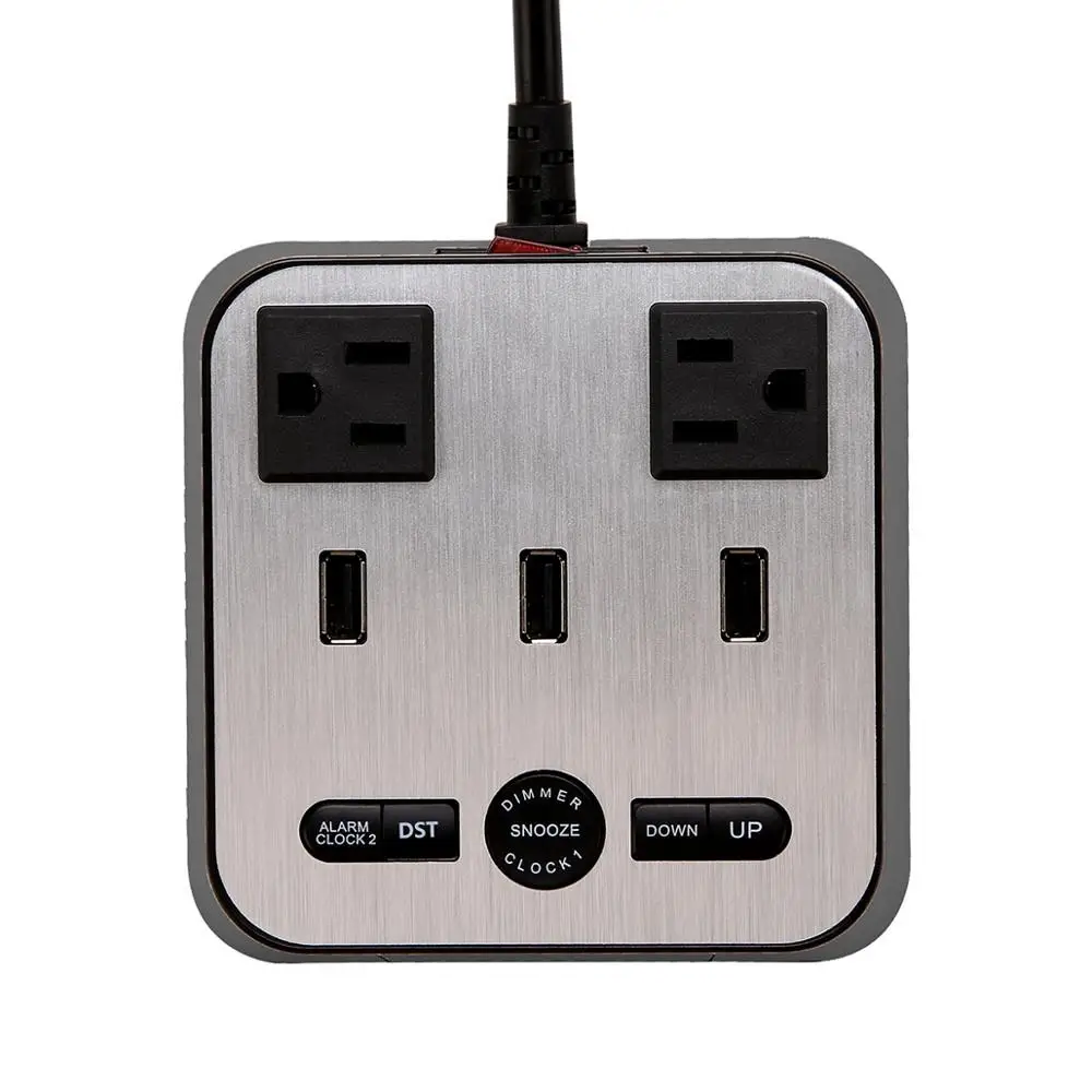 
DS6 new snooze USB ports alarm clock digital 