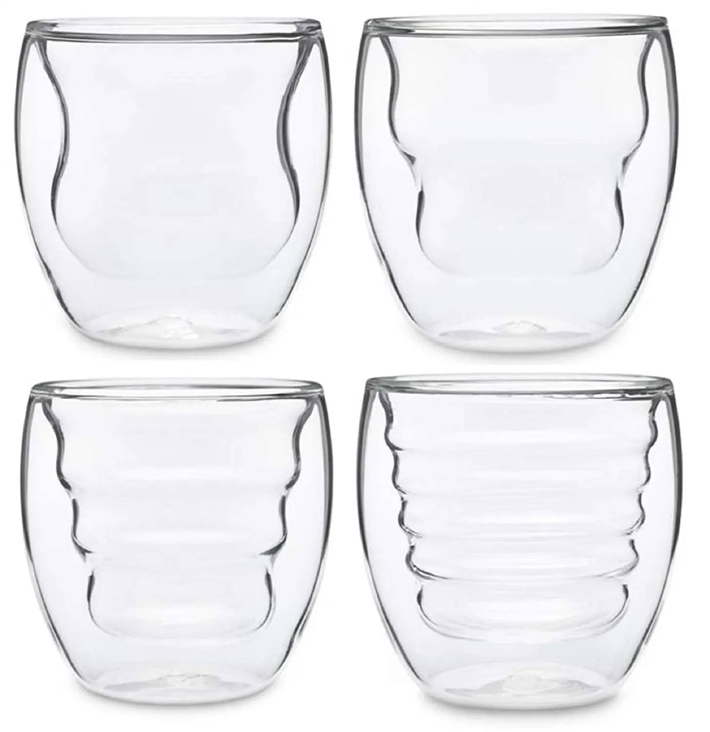 Shape Clear Coffee Mug With Features Of Heat Insulated Double