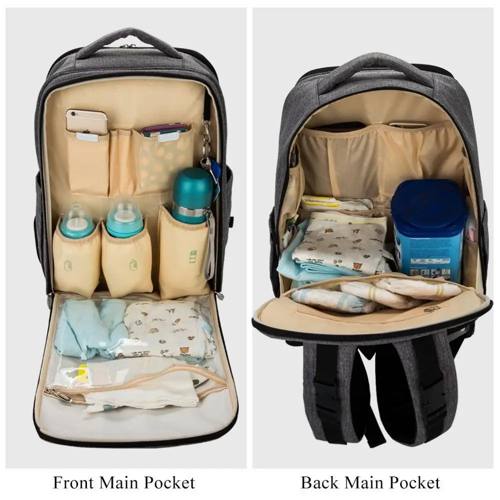 Large Diaper Backpack With Stroller Straps For Mom And Dad Buy Baby