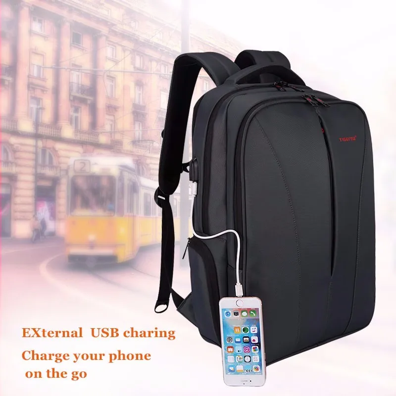 2017 Tigernu New waterproof usb charge 15.6inch laptop backpack men backpacks for teenage girls travel backpack bag for women