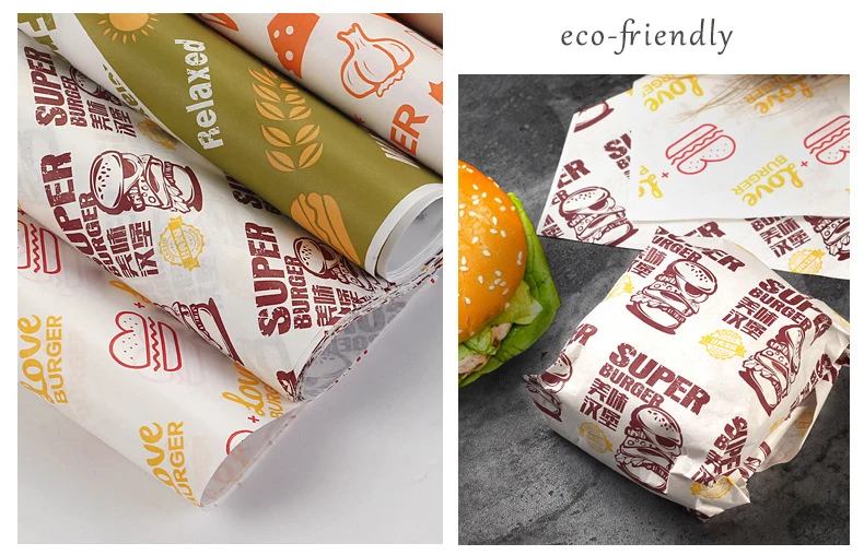 Greaseproof Food Packing Paper,Hamburger Chicken Drumstick Wrapping ...