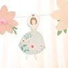 3M Princess Paper Flags Flower Fairy Dancing Bunting Birthday Party Decoration Pull Flowers Baby Shower Girls Party Decoration