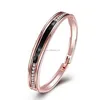 High quality round rose gold alloy charming bangle for girlfriend