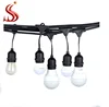 Outdoor Weather proof e26 e27 e14 gu10 rgbw led Commercial Medium Suspended Socket String Light