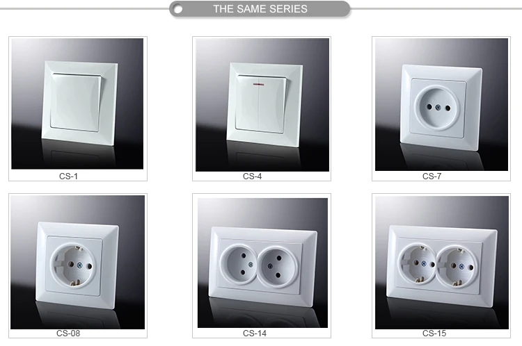 Household electrical switches 2 gang 1 way wall switch