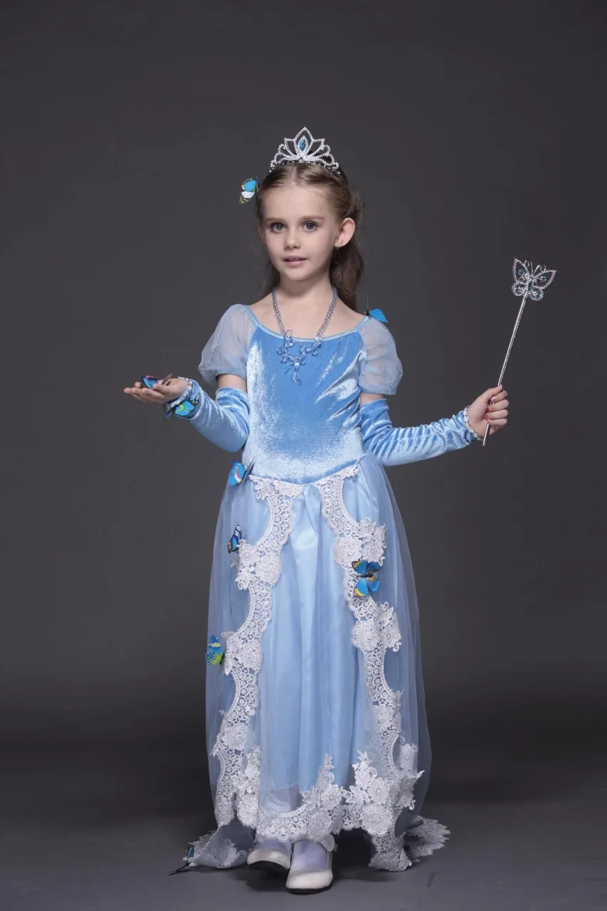 Kids Clothes Girls Cinderella Long Train font b Dresses b font font b Fancy b font
