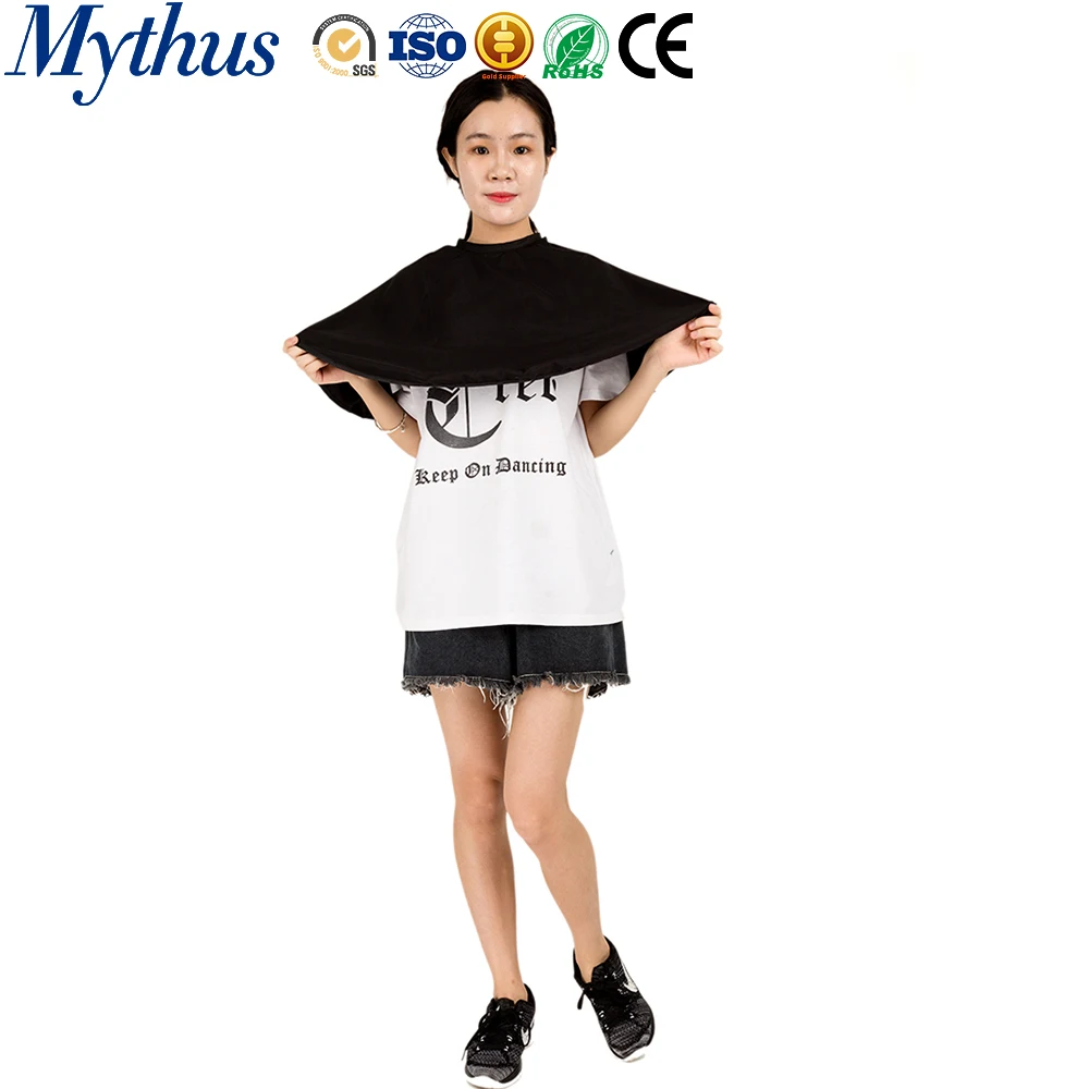 

Hairdressing Waterproof Hair Shawl Adult Hair Cut Cape For Salon, Black