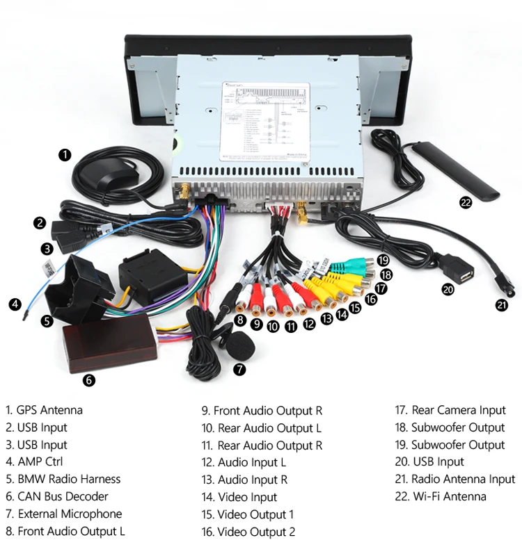 eonon extended Installation Wiring Harness Cables ONLY fit GPS Sat Nav