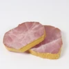 Wholesale Natural crystal rose quartz slice pink coasters for home usage and crafts