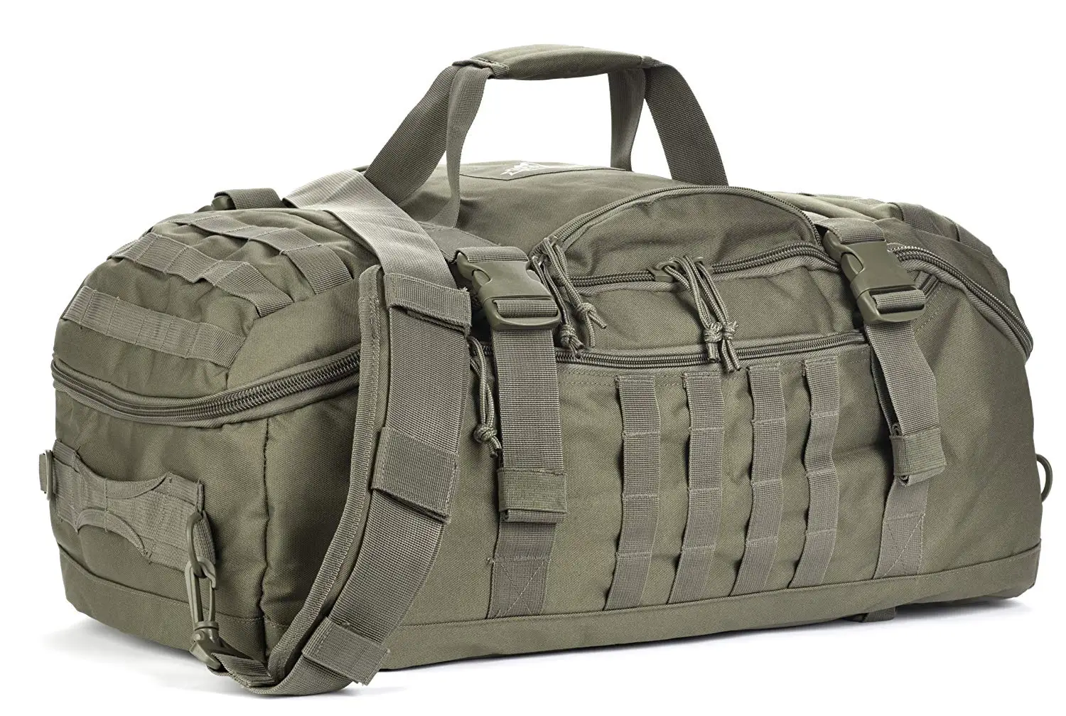 Waterproof Black Duffel Adventure Duffle Bag Backpack Straps Military ...