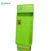 Corrugated cardboard hooks display stand supermarket retail snacks display rack