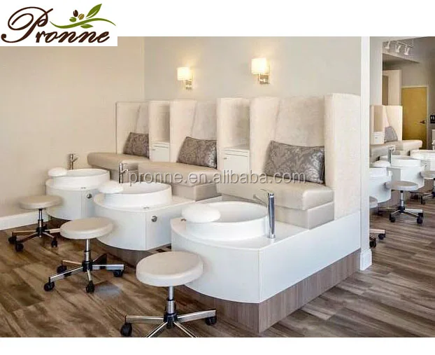 

nail spa equipment jacuzzi wooden pedicure station chair, Optional